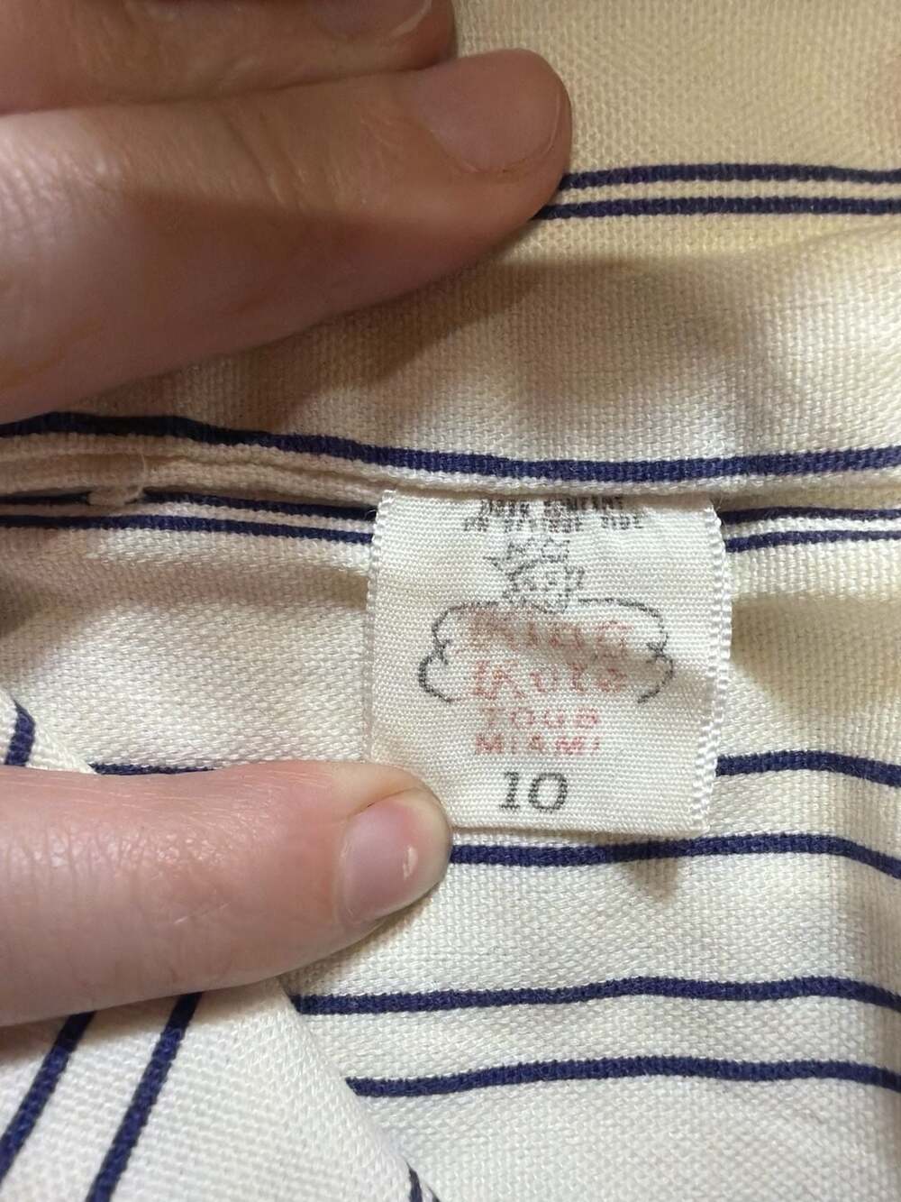 Vintage King Kole Miami Girls Striped Nautical Sailor Dress White Red Blue Size